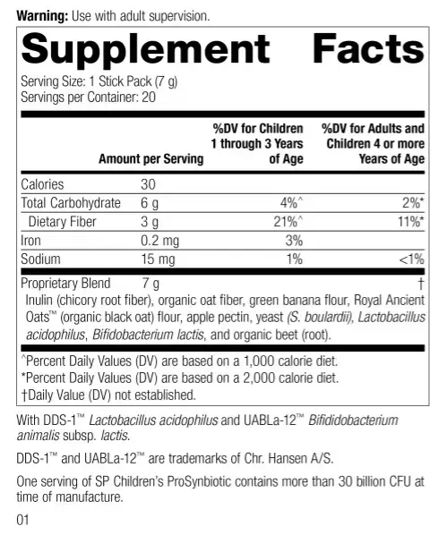Product image for SP Children’s® ProSynbiotic, Probiotic Packets, Unflavored.