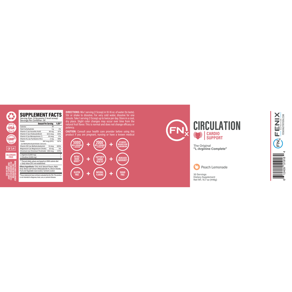 Product image for Circulation (Cardio Support) - Peach Lemonade.