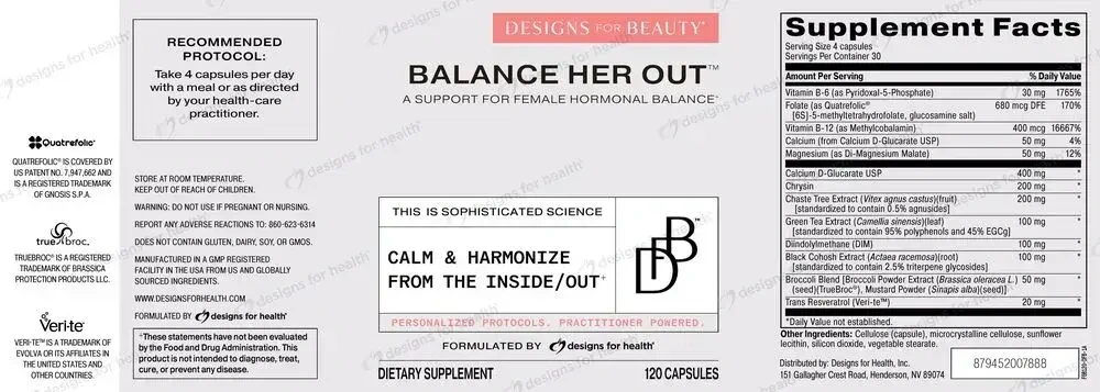 Product image for Balance Her Out™, Support for Female Hormonal Balance*.