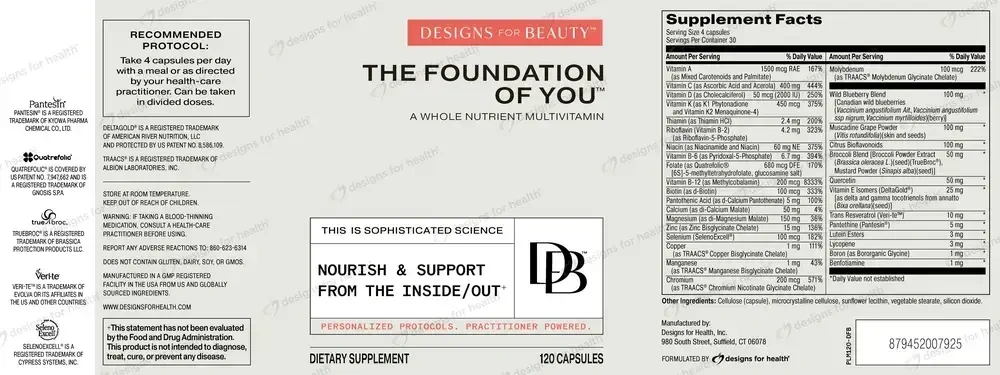 Product image for The Foundation of You, Multivitamin.