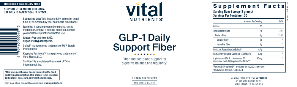 Product image for GLP-1 Daily Support Fiber Powder, Unflavored.