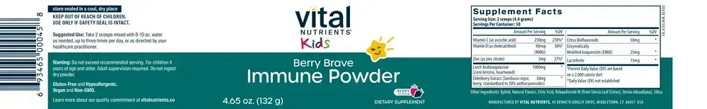 Product image for Kids Berry Brave Immune Powder, Berry.