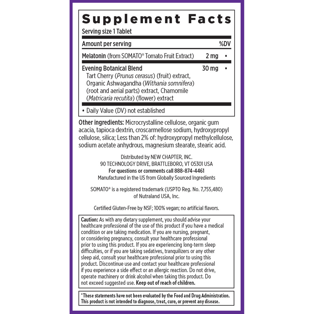 Product image for Plant Melatonin + Tart Cherry &amp; Ashwagandha Tablets.