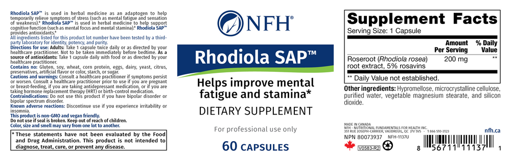 Product image for Rhodiola SAP.