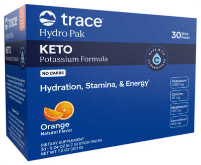 Hydro Pak Keto Potassium Formula Stick Packs, Orange
