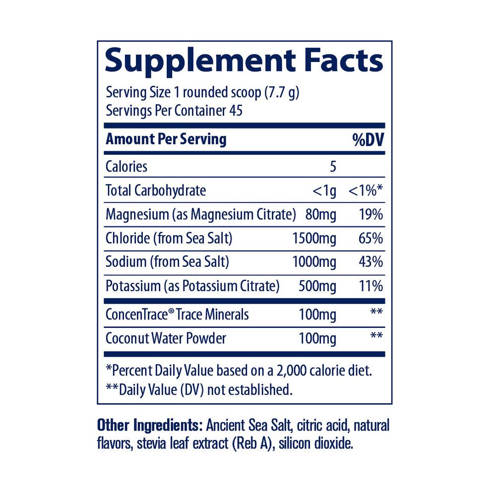 Product image for ZEROLyte Electrolytes &amp; Coconut Water Powder, Salty Citrus.