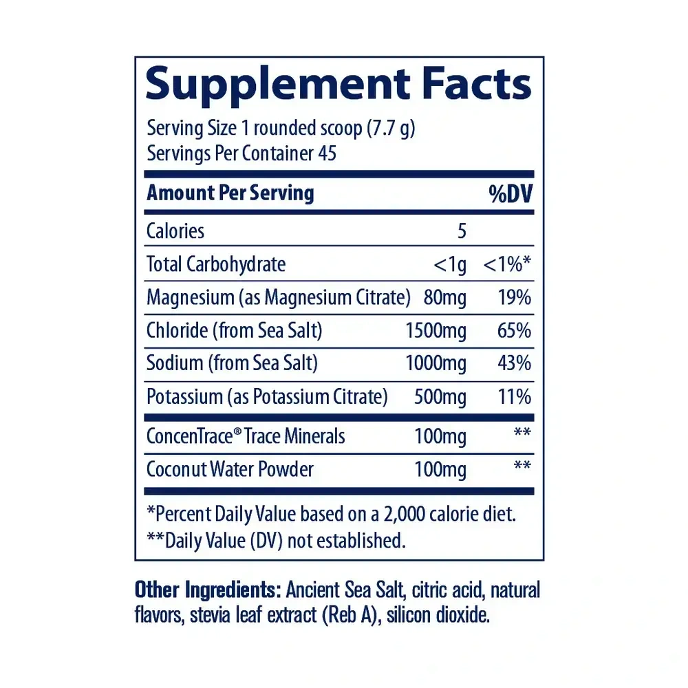 Product image for ZEROLyte Electrolytes &amp; Coconut Water Powder, Salty Citrus.