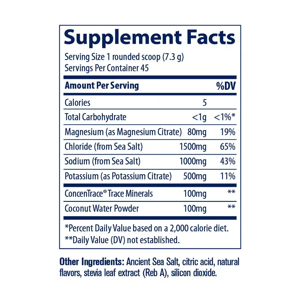 Product image for ZEROLyte Electrolytes &amp; Coconut Water Powder, Salty Watermelon.