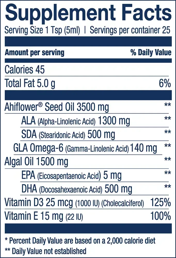 Product image for Plant Powered Nutrition CatchFree Omega, Vegan, Tropical Mango Flavor.