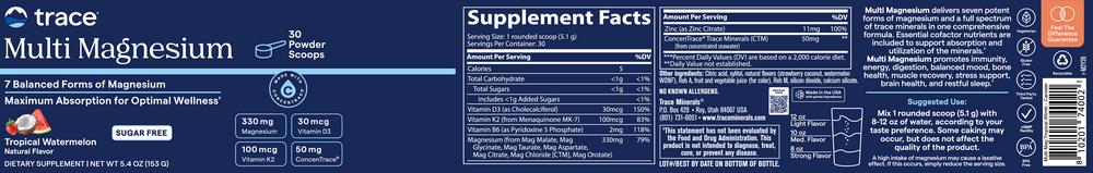 Product image for Multi Magnesium Powder, Tropical Watermelon.