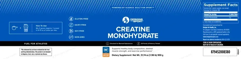 Product image for Creatine Monohydrate.