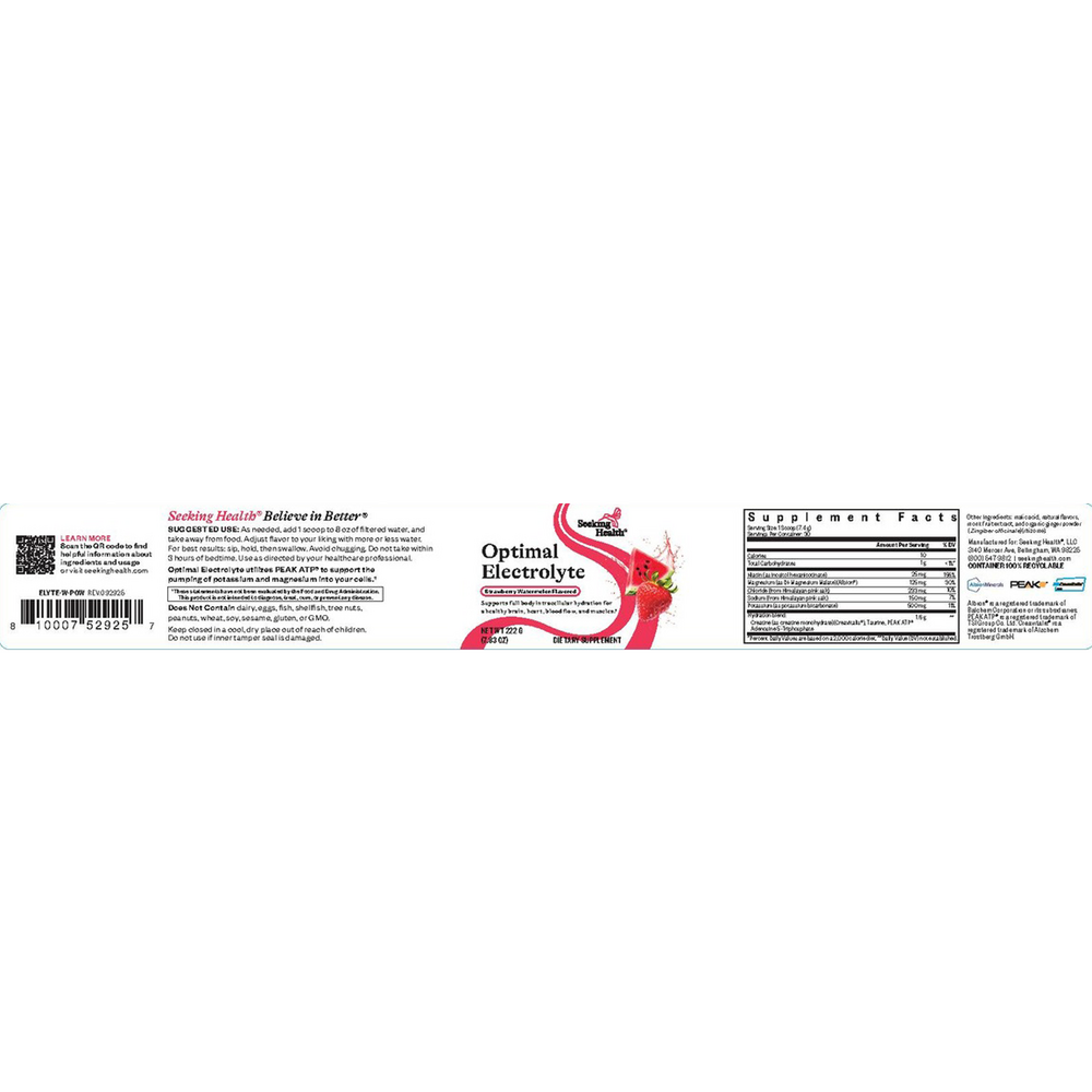 Product image for Optimal Electrolyte Powder, Strawberry Watermelon.