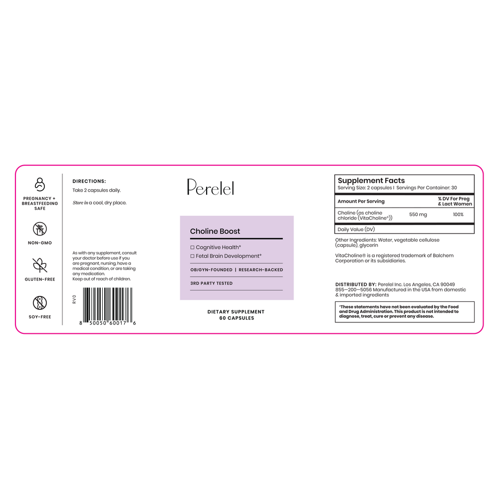 Product image for Choline Boost, 550 mg per Serving (Choline Chloride).