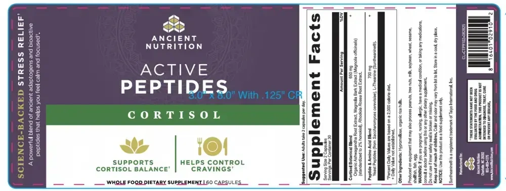 Product image for Active Peptides Cortisol Support.