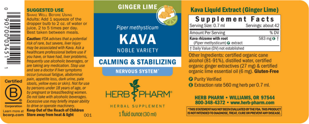 Product image for Kava, Calming &amp; Stabilizing, Ginger Lime.