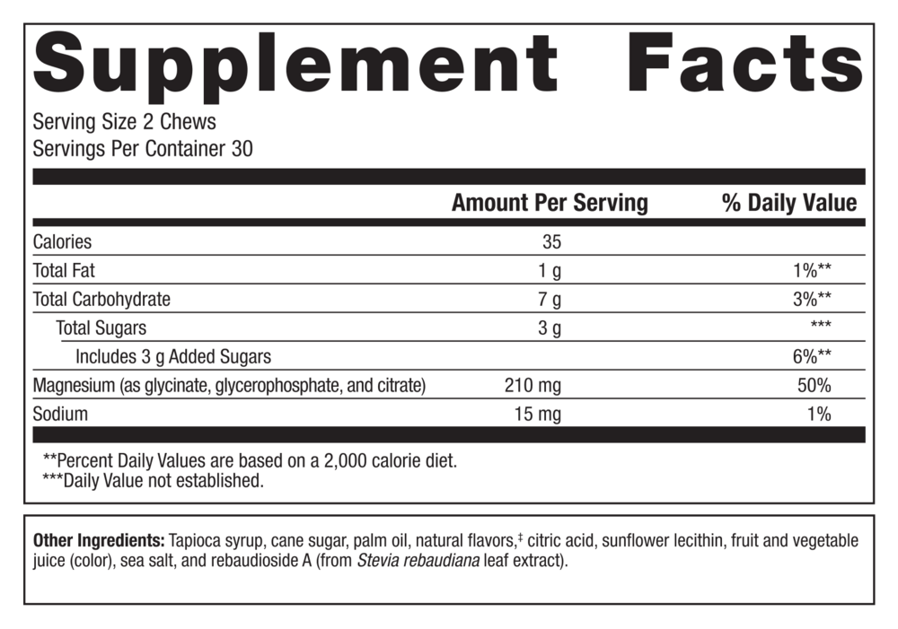 Product image for MagActive™ 3-in1 Magnesium Chew, Raspberry Lemonade Flavor.