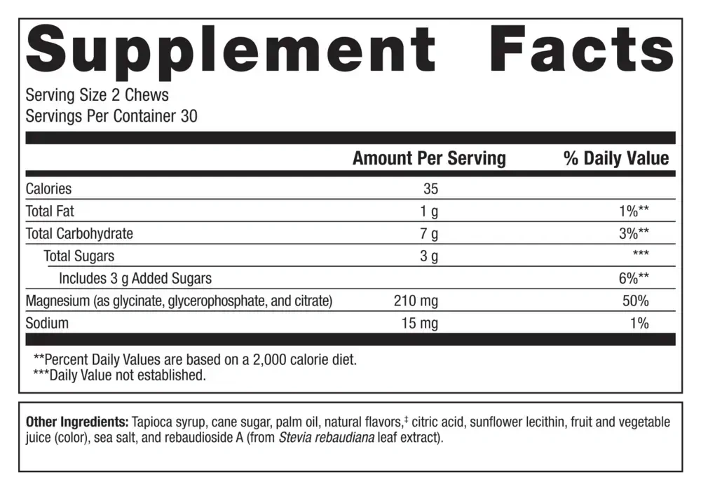 Product image for MagActive™ 3-in1 Magnesium Chew, Raspberry Lemonade Flavor.