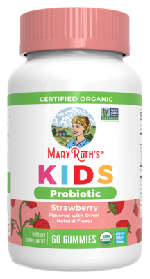 Organic Kids Probiotic Gummies, Strawberry Flavor 60 gummies