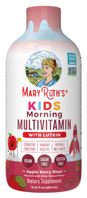 Kids Liquid Morning Multivitamin with Lutein, Apple Berry Blast Flavor 450 Milliliters