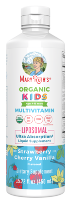Organic Kids Liquid Multivitamin Liposomal, Strawberry Cherry Vanilla Flavor 450 Milliliters