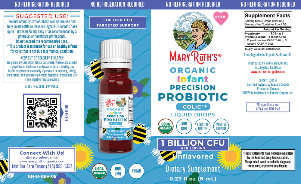 Product image for Organic Infant Precision Probiotic Colic Liquid Drops, Unflavored.