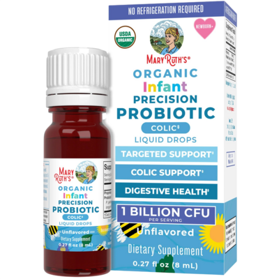 Organic Infant Precision Probiotic Colic Liquid Drops, Unflavored 8 Milliliters