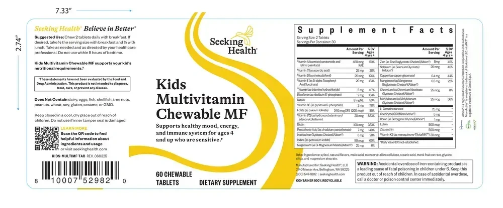 Product image for Kids Multivitamin Chewable MF.