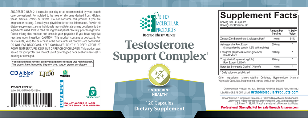 Product image for Testosterone Support Complex.