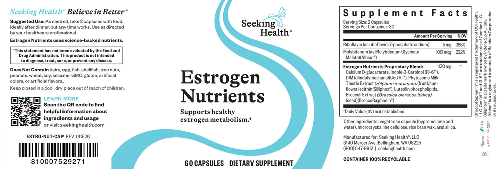 Product image for Estrogen Nutrients.