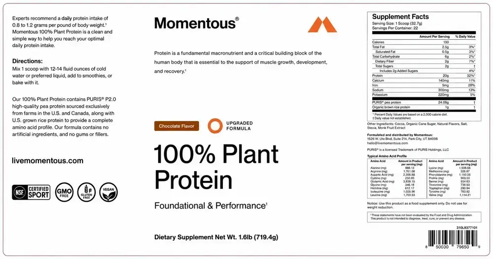 Product image for 100% Plant Protein, Chocolate.