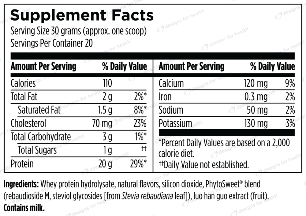 Product image for Hydrolyzed Whey Protein Powder, Vanilla.