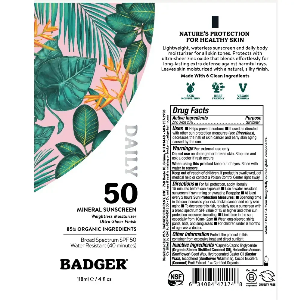 Product image for SPF 50 Daily Mineral Sunscreen.