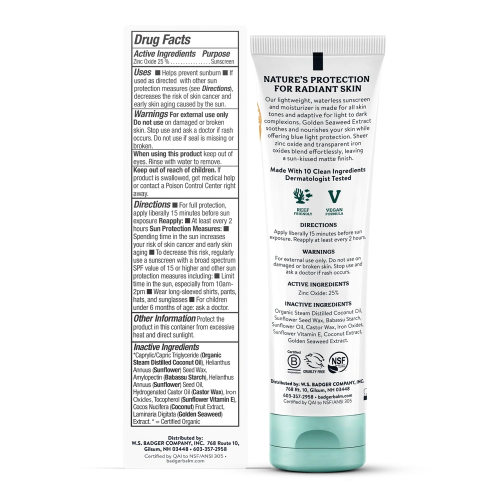 Product image for SPF 40 Face Mineral Sunscreen, Sheer Tint.