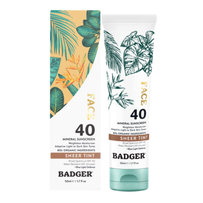 SPF 40 Tinted Face Mineral Sunscreen 50 Milliliters