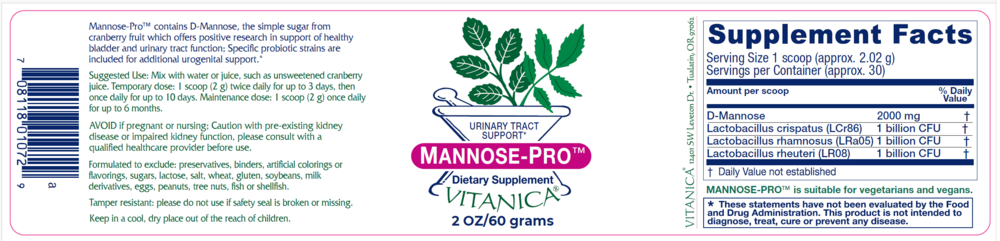 Product image for Mannose-Pro™ Urinary Tract Support.