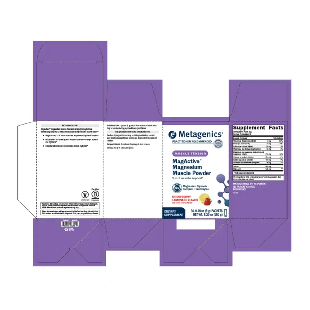 Product image for MagActive™ Magnesium Muscle Powder, Strawberry Lemonade.