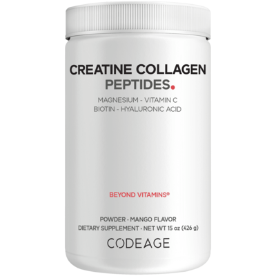 Creatine Collagen Peptides Powder, Mango