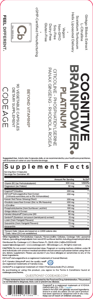 Product image for Cognitive Brainpower Platinum.