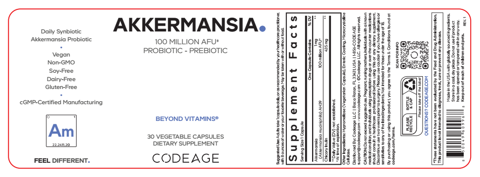 Product image for Akkermansia 100 million AFU Probiotic - Prebiotic.