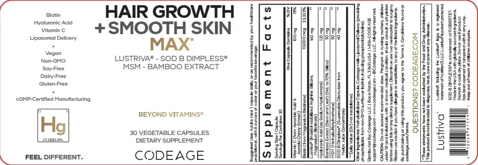 Product image for Hair Growth + Smooth Skin MAX.