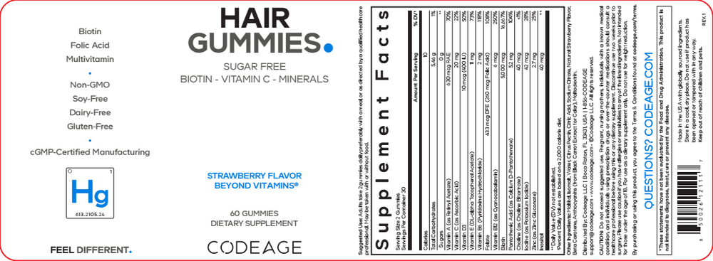 Product image for Hair Gummies.
