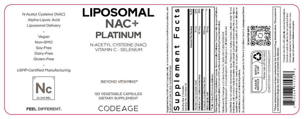 Product image for Liposomal NAC+ Platinum.