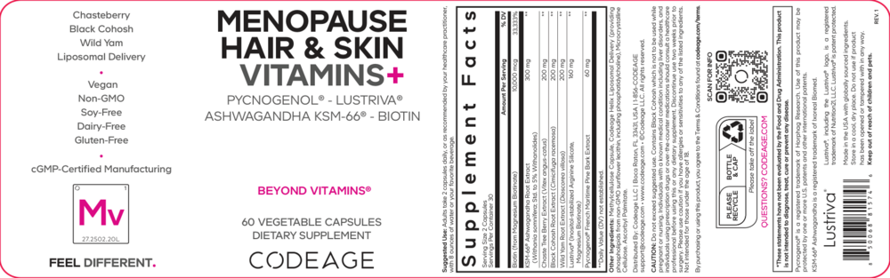 Product image for Menopause Hair &amp; Skin Vitamins+.