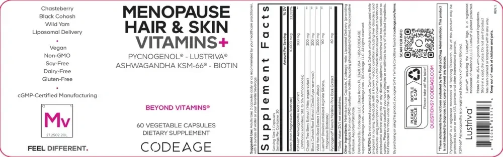 Product image for Menopause Hair &amp; Skin Vitamins+.