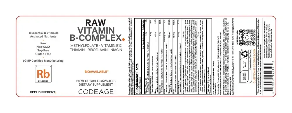 Product image for Raw Vitamin B Complex.