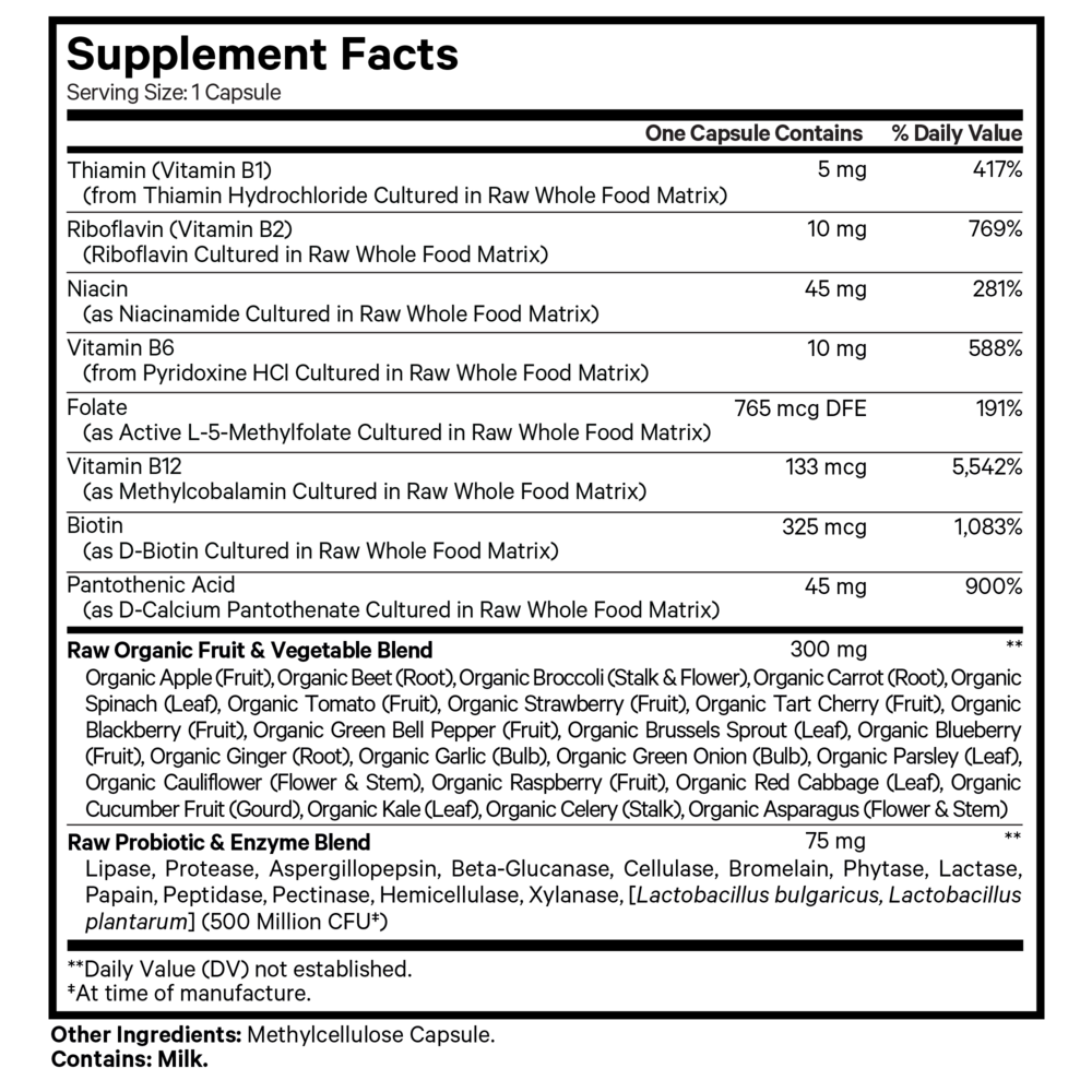 Product image for Raw Vitamin B Complex.