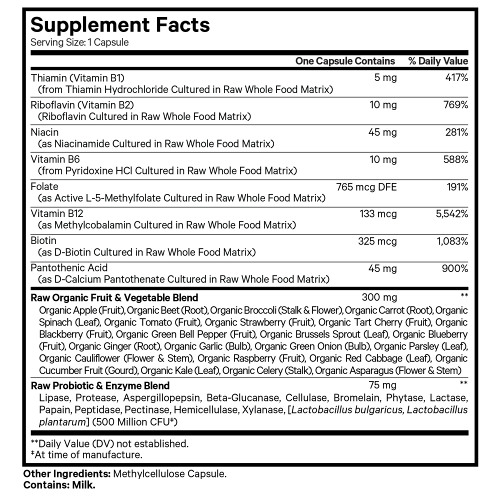 Product image for Raw Vitamin B Complex.