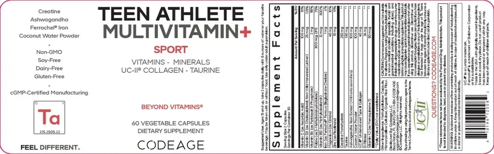 Product image for Teen Athlete Multivitamin+.