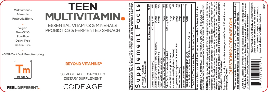 Product image for Teen Multivitamin.