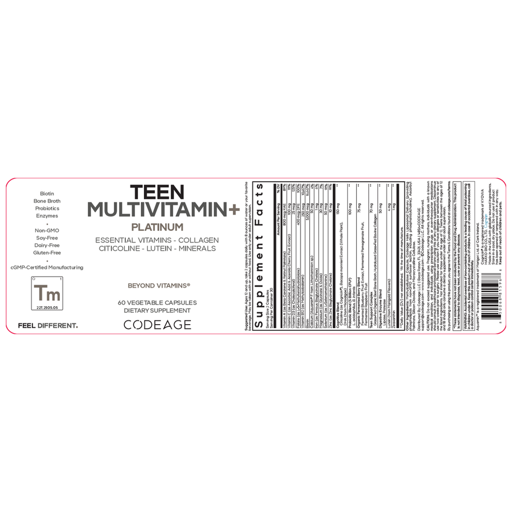 Product image for Teen Multivitamin+ Platinum.